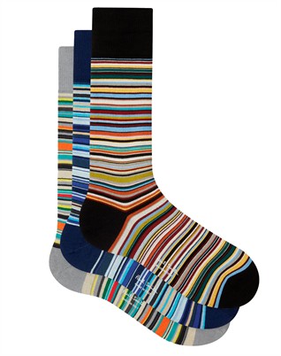 Signature Stripe Strømper - 3 Stk